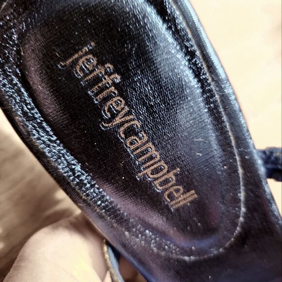 Jeffrey Campbell Sparkly Rhinestone Kitten Heel Shoes Blue Size 6.5 - Picture 5 of 12